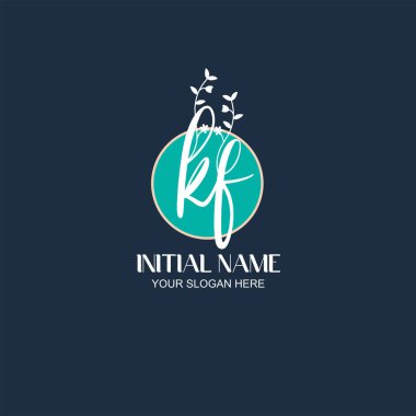 Botanik Elementli Zarif KF İlk Logo Tasarımı