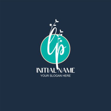 Botanik Elementli Zarif LP İlk Logo Tasarımı