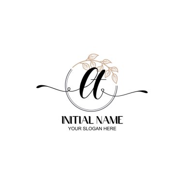 Botanik Elementli Zarif LT İlk Logo Tasarımı