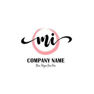 Butik Markalaşma İçin Zarif Baş MI Harf Logoları