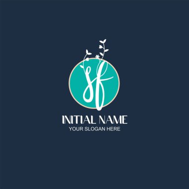 Botanik Elementli Zarif SF İlk Logo Tasarımı