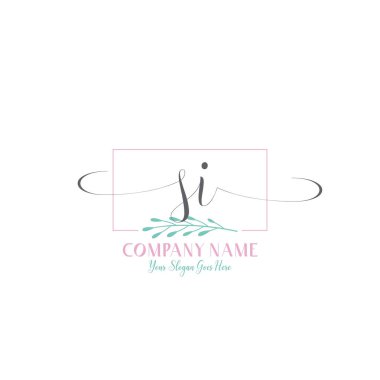 Şık SI İlk Logo Tasarımı Modern ve Kadın Estetiği