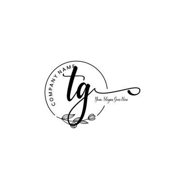 Botanik Elementli Zarif TG İlk Logo Tasarımı