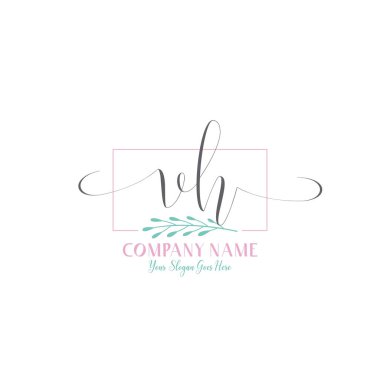 Modern ve Kadın Estetiği ile Zarif VH İlk Logo Tasarımı