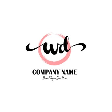 Butik Markalaşma İçin Zarif İlk WD Harf Logoları