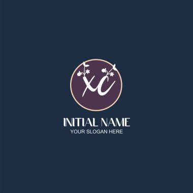 Botanik elementli XC İlk Logo Tasarımı