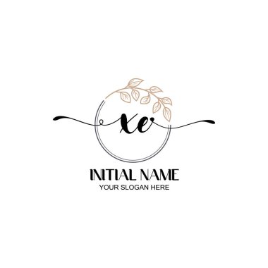 Botanik elementli XE İlk Logo Tasarımı