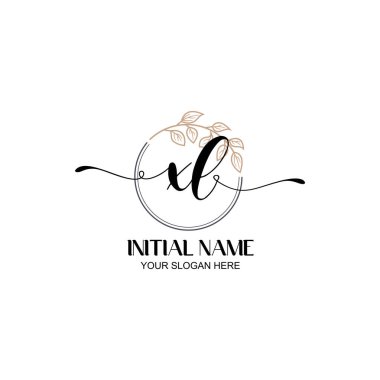 Botanik Elementli Zarif XL İlk Logo Tasarımı