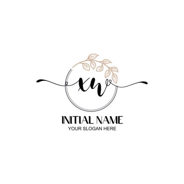 Botanik elementli XW İlk Logo Tasarımı