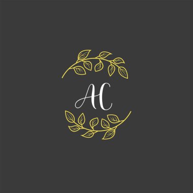 İlk AC ile Botanik Monogram Logoları