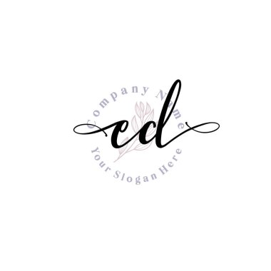ED harfli Çiçek Monogram Logoları