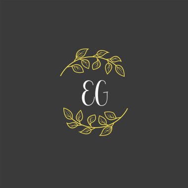 Baş EG 'li Botanik Monogram Logoları