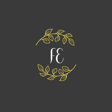 İlk FE ile Botanik Monogram Logoları