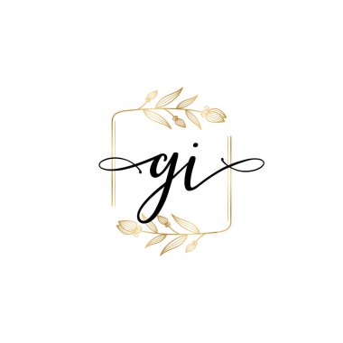 GI Baş harfli Çiçek Monogram Logoları