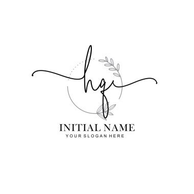 Karargah Baş harfli Çiçek Monogram Logoları