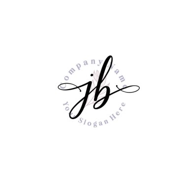 JB Baş harfli Çiçek Monogram Logoları