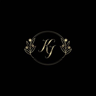 Zarif Çiçek Baş Logosu Tasarımı, KI Monogram Markalaştırma Konsepti