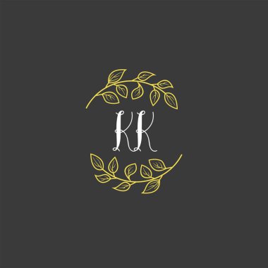 İlk KK ile Botanik Monogram Logoları