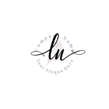 LN harfli Çiçek Monogram Logoları