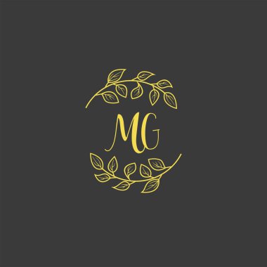İlk MG ile Botanik Monogram Logoları
