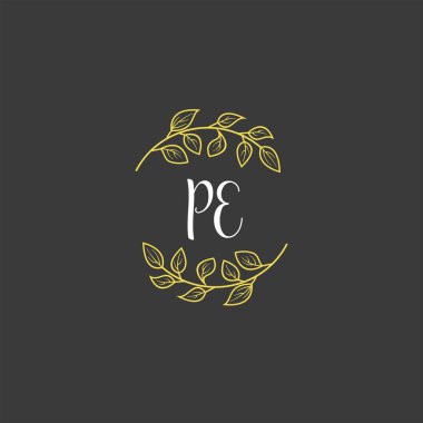 Baş Beden Eğitimli Botanik Monogram Logoları