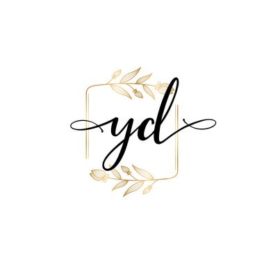 YD harfli Çiçek Monogram Logoları