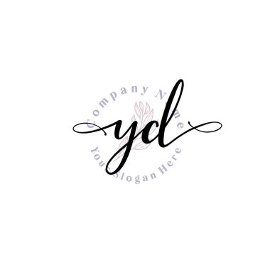 YD harfli Çiçek Monogram Logoları