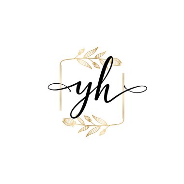 Y harfli Çiçek Monogram Logoları