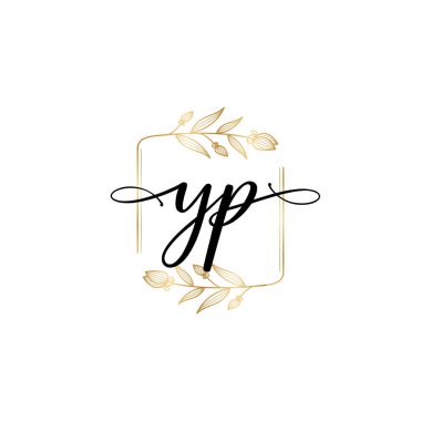 YP harfli Çiçek Monogram Logoları