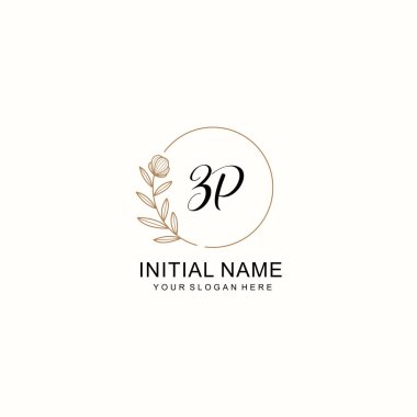 Zarif Çiçek Baş Logosu Tasarımı, ZP Monogram Markalaşma Konsepti