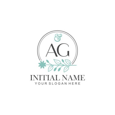 Botanik Elementlerle AG İlk Logo Şablonları