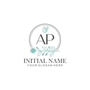 Botanik Elementli AP İlk Logo Şablonları