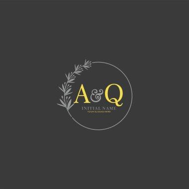 Botanik Elementlerle AQ İlk Logo Şablonları