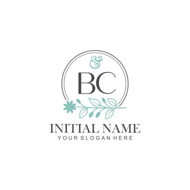 Botanik Elementli BC İlk Logo Şablonları