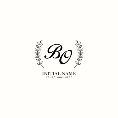 Botanik Elementlerle BO İlk Logo Şablonları