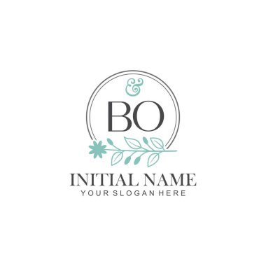 Botanik Elementlerle BO İlk Logo Şablonları