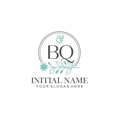 Botanik Elementlerle BQ İlk Logo Şablonları