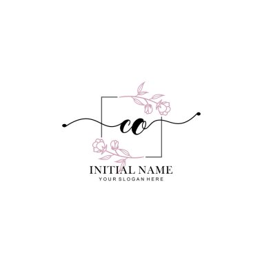 Marka ve Kimlik için Güzellik Çiçeği Komutanı Baş Logosu