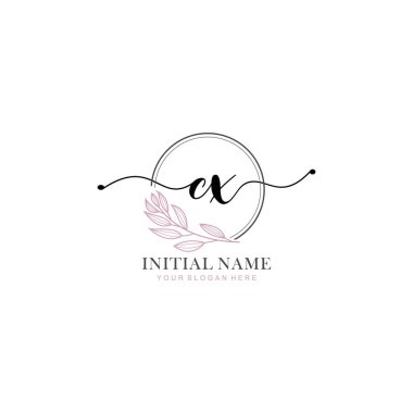 Marka ve Kimlik için Güzellik Çiçeği CX İlk Logoları