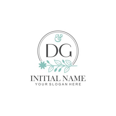 Botanik Elementli DG İlk Logo Şablonları