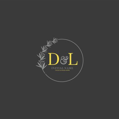 Botanik Elementlerle DL İlk Logo Şablonları
