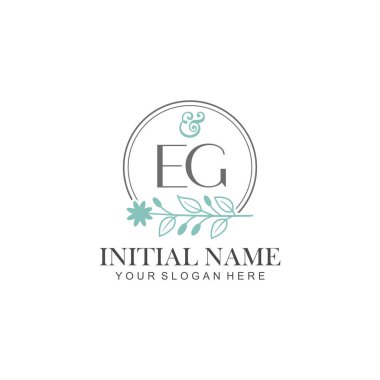 Botanik Elementlerle EG İlk Logo Şablonları