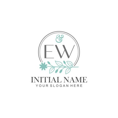 Botanik Elementlerle EW İlk Logo Şablonları