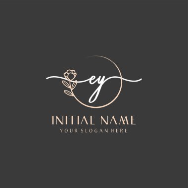 Marka ve Kimlik için Güzellik Çiçeği EY İlk Logoları