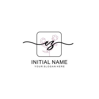 Marka ve Kimlik için Güzellik Çiçeği EZ İlk Logoları