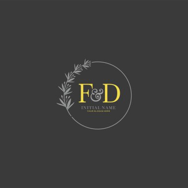 Botanik Elementlerle FD İlk Logo Şablonları