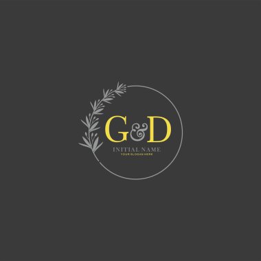 Botanik Elementlerle GD İlk Logo Şablonları