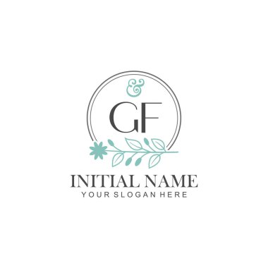 Botanik Elementlerle GF İlk Logo Şablonları