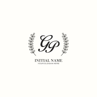 Botanik Elementlerle GP İlk Logo Şablonları