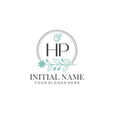 Botanik Elementlerle HP İlk Logo Şablonları